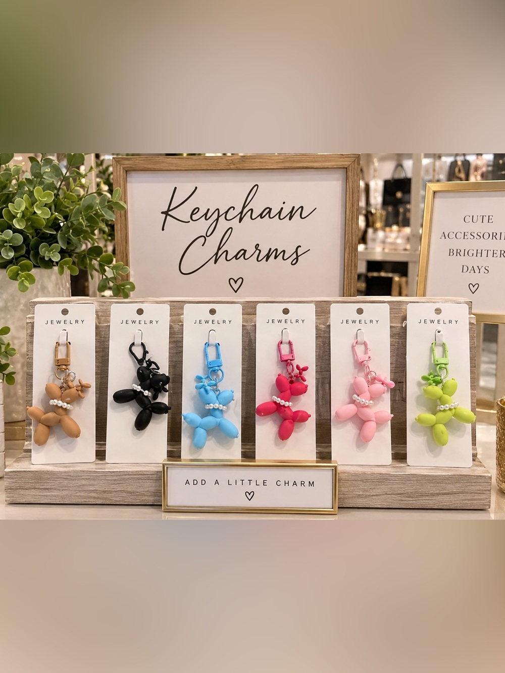 Balloon Dog Keychain Charm - New in package